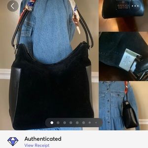 SALE Gucci Black Suede Bag